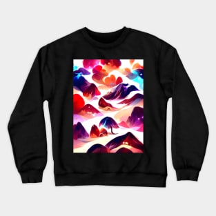 River of Hope Fluid Abstract Pattern Crewneck Sweatshirt